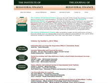 Tablet Screenshot of journalofbehavioralfinance.org